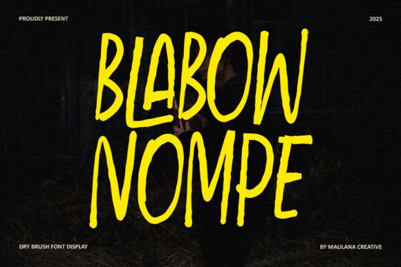 Blabow Nompe Font: Bold Brush Style for Crafters