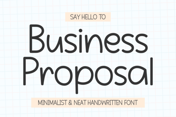 Business Proposal Font for Modern Web Design