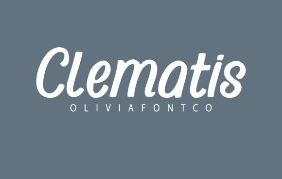 Clematis Font: Organic Serif Charm for Handmade Products