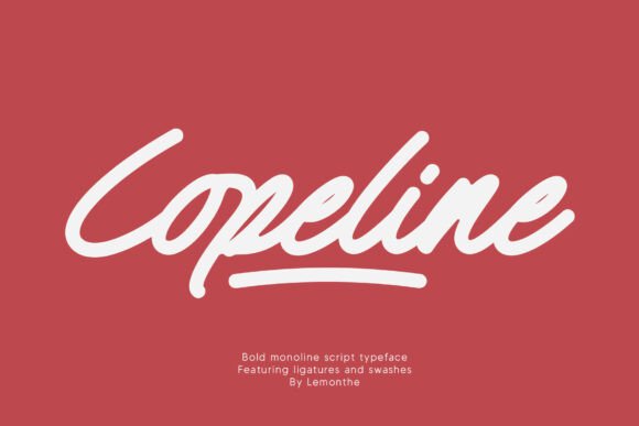 Copeline Font: Bold Monoline Script for Web Design