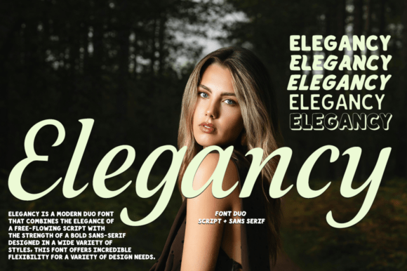 Elegancy Font: A Duo Typeface for Editorial Design