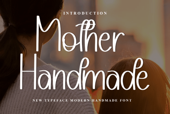 Mother Handmade Font for Festive Craft Projects