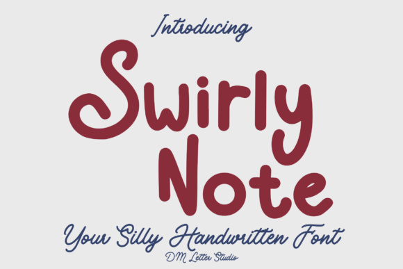 Swirly Note Font: Elegant Script for Editorial Design